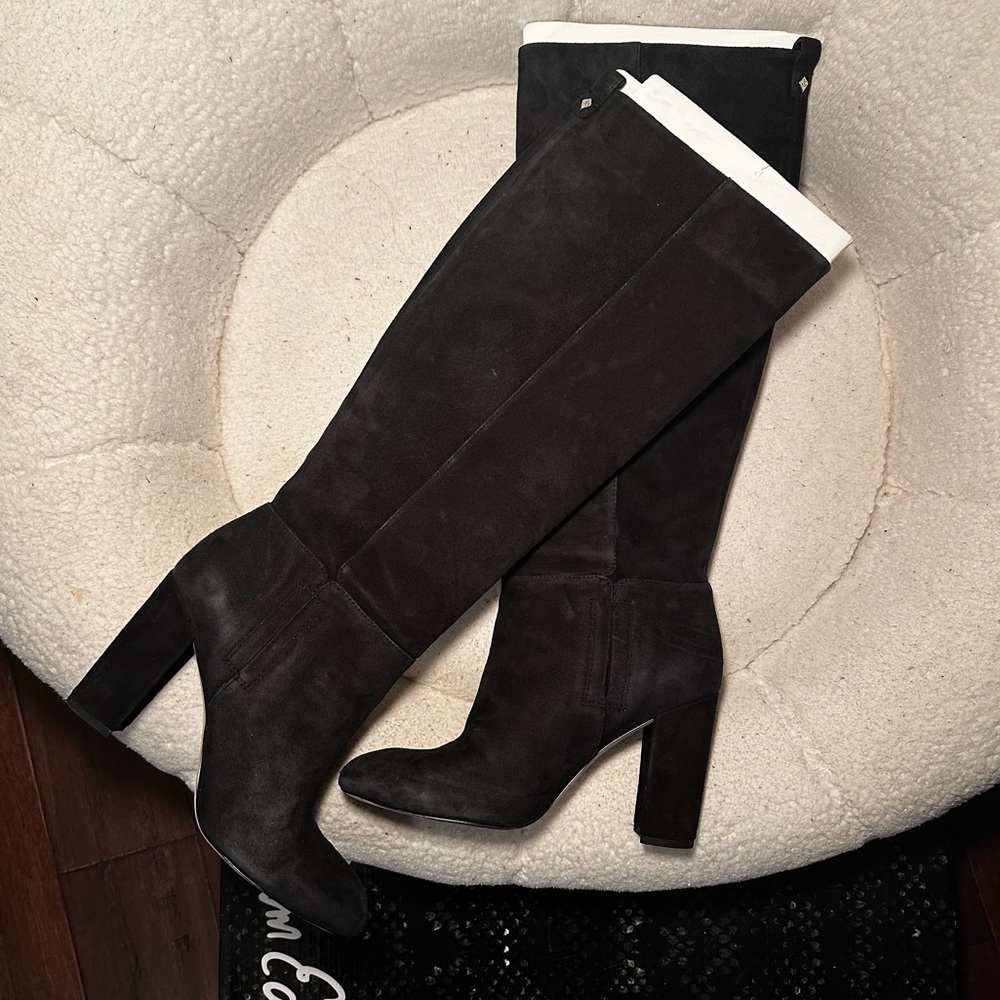 Sam Edelman Black Suede Knee high boots - Picture 3 of 8